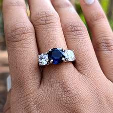 3.60Ct Round Blue Sapphire