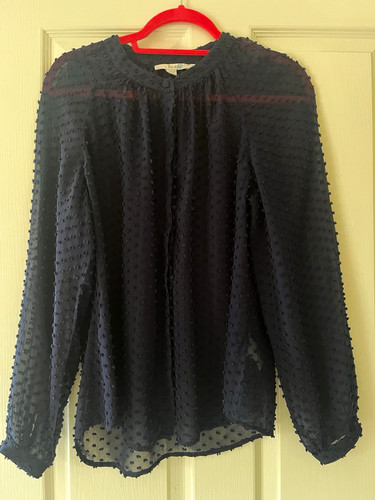 Boden navy sheer - sheer, textured