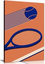 Tennis 80s Framed Canvas