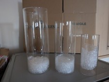CYLINDER VASE SET OF 3 CLEAR