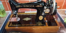 Excellent Antique 1936 Singer 99k Hand Crank Sewing Machine + Case + Extras