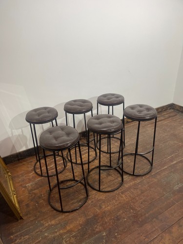 Set industrial bar stools - 6,
