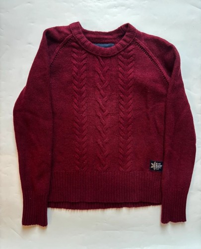 Superdry womens burgundy cable - burgundy,