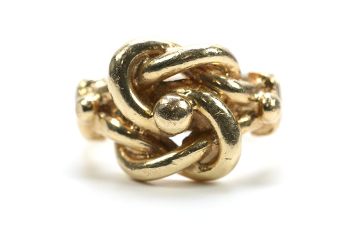 9ct yellow gold chunky - yellow, knot