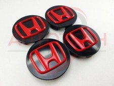 Black/Red HONDA Set Of 4 Wheel