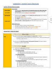 LPC - FAMILY LAW ELECTIVE - DISTINCTION REVISION NOTES