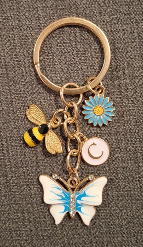 Blue butterfly bee enamel - blue,