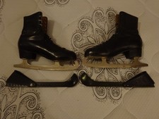 VINTAGE ICE SKATES & COVERS BY
