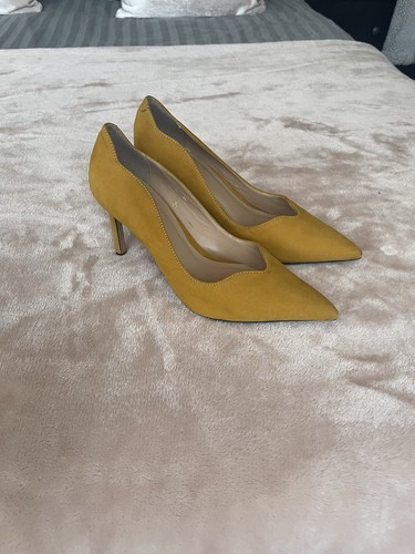 John lewis mustard suede mid - john,