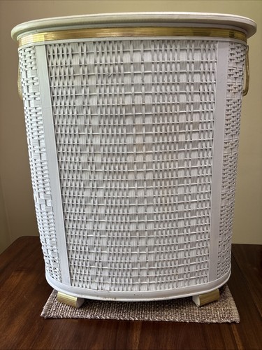 Vintage white wicker clothes - vintage,