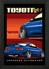 Classic MR2 W20 JDM Car Framed