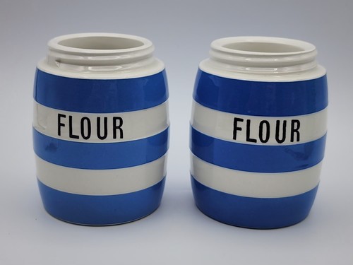 Green cornishware flour - g,