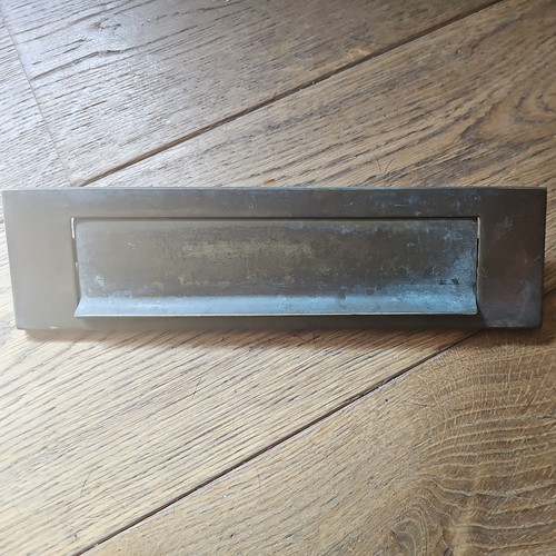 Antique brass letter box - brass,