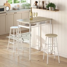 3 Pcs Dining Table 2 Stools