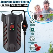 Aquarium Water Heater Aqua Fish Tank Thermosafe LCD Digital Submersible 50-200W