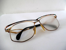 Unique Vintage Cazal Gold & Multi Coloured Oval Eye Glasses MOD 255 COL.425 130