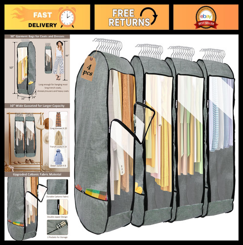 4pcs large breathable garment - large,