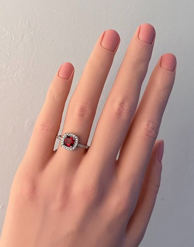 Natural garnet cushion cut - natural,