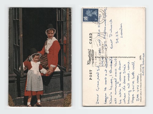 Vintage postcard welsh girls - welsh,