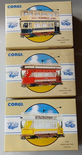 Corgi trams double - 3x, &