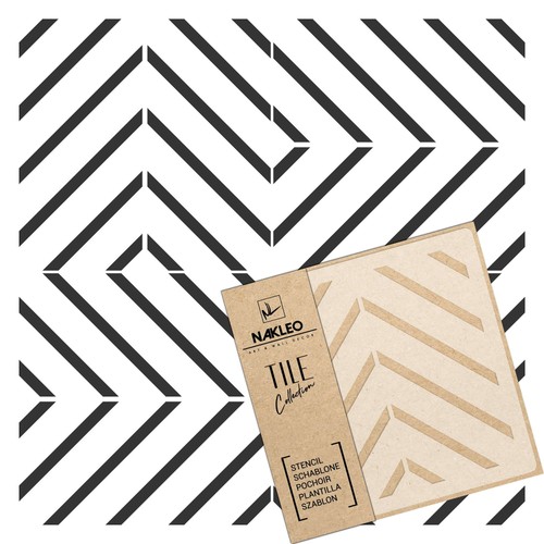 Reusable plastic tile stencil - tile,