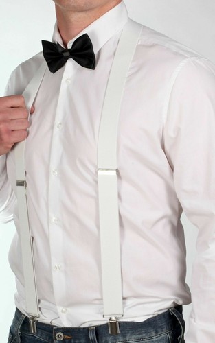 White suspenders 1920s - white,