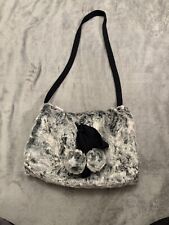 Sweaty Betty Dark Grey Faux Fur Hand Warmer Muff - good condition