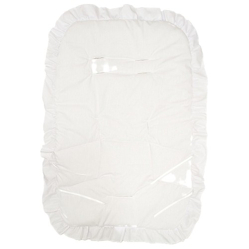 Buggy liner white frilled - liner,
