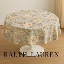 Round Floral Cotton Tablecloth
