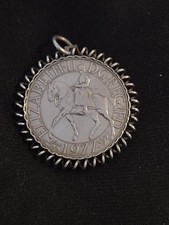 Queen Elizabeth II Silver Jubilee Medal Pendant