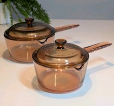 VISION Amber Glass Saucepans &