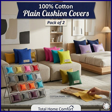 2x Plain Dyed Cushion Covers