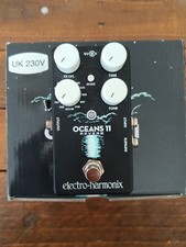 EHX Oceans 11 Reverb Guitar Pedal by Electro-Harmonix with PSU
