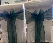 Wedding Chair Sash Organza Green
