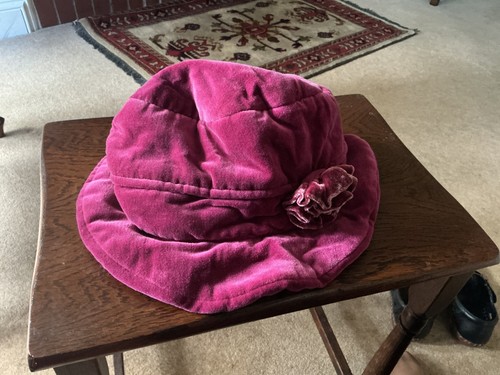 Pink velour hat