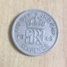 1948 SIXPENCE COIN / KING