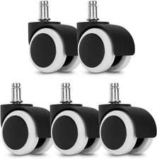 5x Twin Black Office Chair Seat Replacement Spare Double Castor Caster Wheels UK