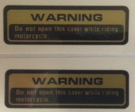 SUZUKI XN85 TURBO WARNING