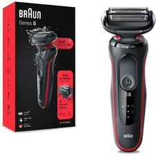 Braun Series 5 51-R1000s Wet & Dry Men's Electric Wireless Shaver Red Waterproof