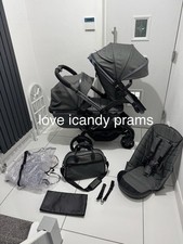 iCandy Peach 6  Dark Grey  Twill Blossom  Double -Professionally Cleaned ?✅