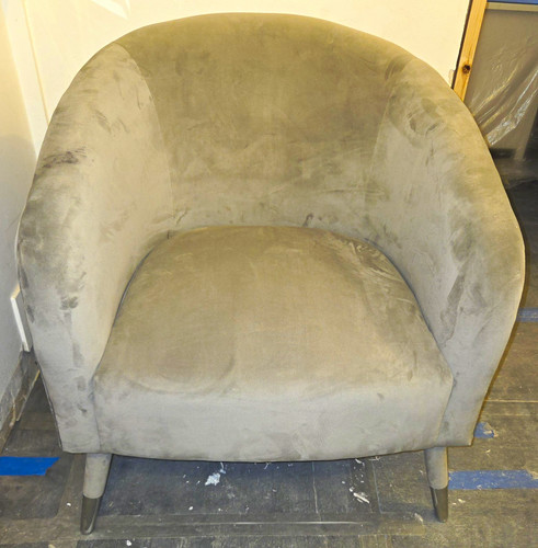 Grey upholstered tub - upholstered,