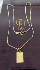 9ct yellow gold ingot pendant - ingot,