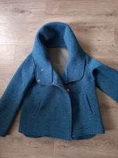 Italian Made Blue Green Coat Jacket Size 14 Next Day Post