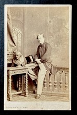 LONDON. GENTLEMAN, SHAKESPEARE BUST. QV DRESS FASHION. CDV by SOUTHWELL, c1860s.