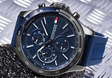 NEW GENUINE TOMMY HILFIGER MENS WATCH BANK TH1791721 BLUE STRAP WITH BLUE DIAL