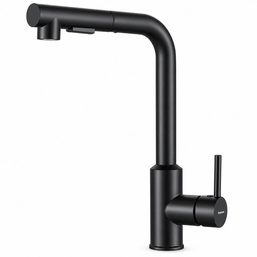 Black kitchen mixer tap - black,