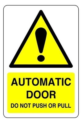 Automatic door not push or - do,