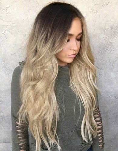 Women ombre blonde long - ombre,