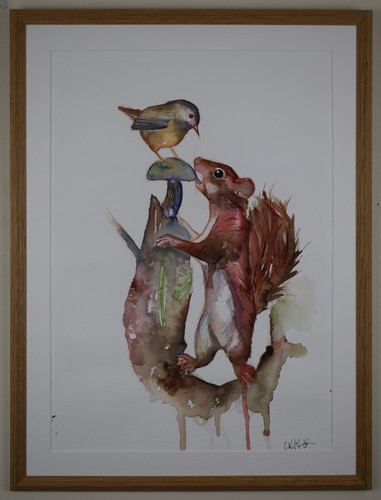 Red squirrel wren - red, original