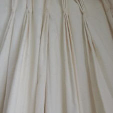 Fabulous Bespoke woven soft cotton Lined lovely cream Curtains~Beautiful~